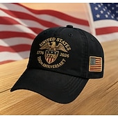  Cappello patriottico ricamato per il 250° anniversario degli Stati Uniti, celebrazione del giorno dell'indipendenza, design della bandiera degli Stati Uniti, regalo patriottico perfetto per uomini e
