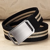 levne Pánské opasky-Pánské Pás Klasika S proužky Úplet Plátno Elegantní Módní Na běžné nošení Proužky Vodní modrá Černá 2 # Ležérní Denní Do pasu