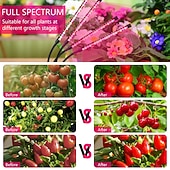 baratos Luz LED Ambiente-Luminária de mesa LED ajustável para cultivo de plantas, espectro completo para plantas de interior, hidroponia, suculentas e ervas, com 3/4/5 lâmpadas, alimentada por USB, 5V, luz suplementar para o