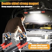 abordables Linternas-Barra de luz de trabajo LED magnética recargable, luz de mecánico debajo del capó para reparación de automóviles, garajes y talleres. &amp;Detallando, luz de emergencia inalámbrica portátil con imán