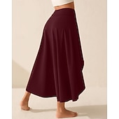 preiswerte Damenröcke &amp; Skorts-Damen Einfarbig Lässiger Rock Tennis-Skort Tennisröcke mit Shorts Sportrock Tasche Hohe Taille Asymmetrisch Schnelltrocknend Atmungsaktiv Tennis Golfspiel Pickleball Rock Schwarz Blau Dunkelgrün