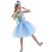 tanie Stroje dla dziewcząt-Syrena Księżniczka Sukienka Tutu Kostium na imprezę tematyczną Film Cosplay for Dla dziewczynek Dla dzieci Karnawał Bal maskowy Urlop Impreza Święto