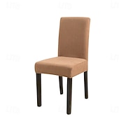 ieftine Husa scaun de sufragerie-Husă elastică pentru scaun de sufragerie, husă elastică dintr-o singură bucată, pentru scaun de hotel și restaurant, husă de protecție pentru scaun și spătar