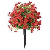  24 Inch Artificial Flower Stake Outdoor Decor Violet  Boxwood Topiary Ball Trees Multi-Color Garden Stakes for Yard & Lawn, No Fade Heavy Duty Plastic, All Season Decoration
