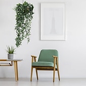 billiga Konstgjorda växter och grönska-6 st konstgjorda hängande mandalaväxter falska murgröna, plastgrönt mandala-ranka för inomhus- och utomhusdekor, vägg-, korg- och takdekoration