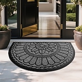 billige Dørmatter-Halvrund inngangsmatte sklisikker smussavvisende, lett å rengjøre gummimatte til hjemmebruk døråpningsmatte