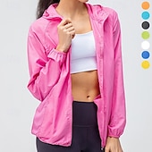 Χαμηλού Κόστους Αδιάβροχα μπουφάν-γυναικείο μπουφάν με κουκούλα με τσέπες με φερμουάρ κουκούλα με πολλές τσέπες αδιάβροχο ύφασμα γυναικείο δερμάτινο μπουφάν