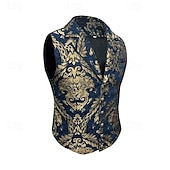 Χαμηλού Κόστους Αριστος-Ρετρό / Βίντατζ Ροκοκό Αναγέννησης Veste  Αμάνικο Πρίγκηπας Αριστοκράτης Ζακάρ Φανταχτερή Φόρεμα Ανδρικά Αποκριάτικη Στολή Απόκριες Μασκάρεμα Έκθεση Αναγέννησης LARP Ενηλίκων Γιλέκο