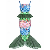  sereia Princesa sereia Vestidos Fantasia de festa temática Fantasias for Para Meninas Crianças Carnaval Baile de Máscaras Festa Feriado