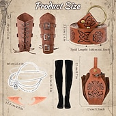 voordelige Outfits-Set Retro vintage Middeleeuws Renaissance Jurken Wapens en Harnassen Ceintuur met accessoires Lange Mouwen Fee Kostuum Dames Halloween Carnaval Maskerade Renaissance beurs Retro themafeest Volwassenen
