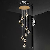 billige Klyngedesign-3-Light 5-Light 7-Light 10 cm Mulighet for demping Enkelt design Anheng Lys Krystall galvanisert Moderne Nordisk stil 85-265V