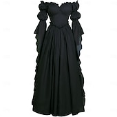 お買い得  ドレス-レトリ／ヴィンテージ 中世 ルネッサンス フロア丈 ドレス エルフ 仮装 女性用 ハロウィーン カーニバル マスカレード ルネッサンスフェア レトロテーマパーティー 大人 ドレス