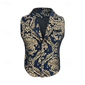 Χαμηλού Κόστους Αριστος-Ρετρό / Βίντατζ Ροκοκό Αναγέννησης Veste  Αμάνικο Πρίγκηπας Αριστοκράτης Ζακάρ Φανταχτερή Φόρεμα Ανδρικά Αποκριάτικη Στολή Απόκριες Μασκάρεμα Έκθεση Αναγέννησης LARP Ενηλίκων Γιλέκο