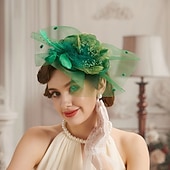 economico Fascinatori &amp; Cappelli-Derby affascinante Gentildonna Floreale Costume Per donna Mascherata Ricevimento di matrimonio Ascot Festival delle corse di cavalli Adulti Copricapo