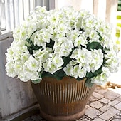 olcso Művirág-6 db műmuskátli virág kültérre, selyemvirágok kültéri UV-álló kerti növények művirágok otthonra konyhaasztal asztaldíszek dekoráció