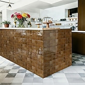 abordables Pegatinas de pared-Paquete de 10 paneles decorativos de pared 3D, azulejos de vinilo vintage de epoxi para salpicadero de cocina, adhesivos autoadhesivos despegables, aptos para cocinas, baños, lavanderías y vehículos