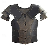 baratos Armadura-Retro Vintage Medieval Renascentista Armas e Armaduras Armadura de Ombro Cavalheiro Ranger Fantasia Homens Dia Das Bruxas Carnaval feira renascentista LARP Adulto Colete Armadura de Ombro