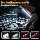 abordables Linternas-Barra de luz de trabajo LED magnética recargable, luz de mecánico debajo del capó para reparación de automóviles, garajes y talleres. &amp;Detallando, luz de emergencia inalámbrica portátil con imán