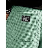 abordables Shorts décontractés-Homme Gauffré Shorts d'été Shorts de plage Cordon de serrage Taille Élastique Jambe Droite Uni Confort Doux Longueur Genou Quotidien Plage Mode Chic &amp; Moderne bleu marine Non Elastique