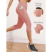 preiswerte Einfarbige Leggings-Damen Leggings Urlaub Mode Streetwear Wadenlang Hohe Taille Einfach Elastischer Bund Bequem Komfort Weich Hohe Elastizität Innen Yoga Dunkelgrau Wein Marinenblau Schwarz Frühling Herbst Lässiger