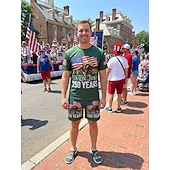  Herren-Sneaker zum 250-jährigen Jubiläum der USA – bequeme, patriotische, olivgrüne Schuhe mit Flaggenprint für Paraden, den 4. Juli und Sommerfeste