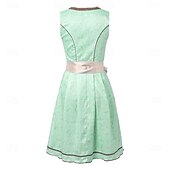 levne Dirndl-Oktoberfest Šaty Zástěra Dámské šaty Služka Bavorský němčina Mnichov Louky Dámské Párty Pivní festival Tradiční Styl Tkanina Bez halenky