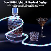 economico Luci decorative-Cavo di ricarica luminoso 3 in 1, cavo di ricarica multi-led, cavo di ricarica luminoso, cavo USB 3A, compatibile con la maggior parte degli smartphone