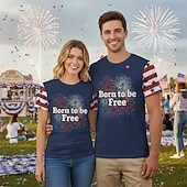 cheap Men's Collection-Patriotic T-shirt Graphic Tee USA Retro Vintage Patriotic T-shirt Sleeve 1776-2026 for Unisex Adults' 3D Print  for Independence Day / the Fourth of July 4th of July Party