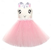 abordables Costume d'Animal-Tutu Robe Animal Lapin lapin de Pâques Robes Drôle Enfant Fille Halloween Pâques Carnaval Soirée Déguisements d'Halloween faciles Se déguiser