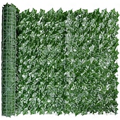 tanie Sztuczne rośliny-Sztuczny bluszcz zapewniający prywatność – 40" x 120" z filtrem UV, sztuczne liście – dekoracja ścienna na patio, balkonie, ogrodzie, na podwórku