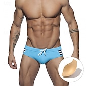 olcso Úszónadrág és deszkás rövidnadrág-Férfi Úszónadrágok Fürdőnadrág Boxer fazonú fürdőnadrágok Csík Zsinór Gyors szárítás Rugalmas Légáteresztő Alsók Szörfözés Vízi sportok Úszás Nyár
