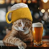 cheap Warm&amp;Heated Collection-Beer-Shaped Party Hats with Beer Bubble Fun Novelty Knitted Beer Design Hats for Oktoberfest Costume Parties Beer Tasting Funny Gift for Men &amp; Women Beer Lovers