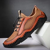 Χαμηλού Κόστους Καθημερινά Sneakers-Ανδρικά παπούτσια πεζοπορίας από τεχνητό δέρμα, αναπνεύσιμο σχέδιο για ενεργό τρόπο ζωής, ιδανικά για υπαίθριες περιπέτειες