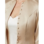 رخيصةأون يلف الأم-كم طويل معاطف / جواكيت دانتيل / ساتان زفاف / حفل / مساء مشد نسائي مع دانتيل / زينة / زر