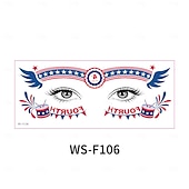  40 ورقة من ملصقات وشم مكياج يوم الاستقلال، علم الولايات المتحدة، ملصقات مكياج الوجه لحفلات اليوم الوطني