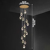 billige Klyngedesign-3-Light 5-Light 7-Light 10 cm Mulighet for demping Enkelt design Anheng Lys Krystall galvanisert Moderne Nordisk stil 85-265V