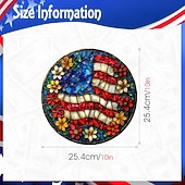  4 stuks 4 juli stickers, onafhankelijkheidsdag botsingswaarschuwing sticker dubbelzijdig gekleurd elektrostatisch raamsticker (verwijderbaar)