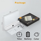 baratos Luzes de leitura-Luminária de leitura LED recarregável, transparente e plana, com 3 cores. &amp;Luzes de leitura com temporizador e intensidade ajustável para leitura noturna, luminária de painel para desenho com