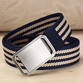 levne Pánské opasky-Pánské Pás Klasika S proužky Úplet Plátno Elegantní Módní Na běžné nošení Proužky Vodní modrá Černá 2 # Ležérní Denní Do pasu