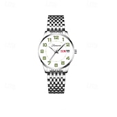 baratos Relógios Quartz-Relógio feminino digital com pulseira de aço inoxidável, calendário e indicador de semana, moderno e elegante para o dia a dia, viagens, uso noturno, ocasiões casuais, esportes e negócios.