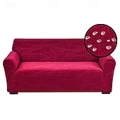 abordables Housse de canapé-Housse de canapé imperméable en jacquard de luxe, extensible et intégrale, avec élastique, anti-griffures de chat et anti-poussière.