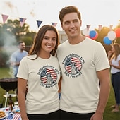  Patriotic T-shirt Graphic Tee USA Retro Vintage Patriotic T-shirt Sleeve 1776-2026 for Unisex Adults' 3D Print  for Independence Day / the Fourth of July 4th of July Party