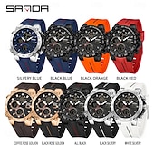 זול שעונים דיגיטלים-SANDA גברים שעון דיגיטלי מינימליסטי רטרו וינטג ' פאר ספורטיבי זורח שעון עצר Alarm Clock ספירה לאחור ג'ל סיליקון שעון