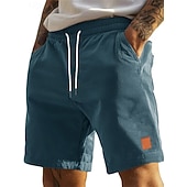 economico Pantaloncini casual-Per uomo Shorts Pantaloncini casual Pantaloncini di velluto a coste Tasca Elastico in vita Semplice Tinta unita Comodità Traspirante Sopra il ginocchio Casuale All'aperto Spiaggia Vacanza Moda Blu