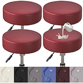  4 coprisgabelli da bar elasticizzati e impermeabili in PU, coprisgabelli rotondi in pelle con elastico.