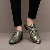 Недорогие Дерби туфли-Мужские туфли из искусственной кожи в красно-золотую полоску – стильная формальная обувь для свадеб и деловых мероприятий.