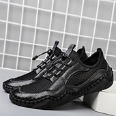 Χαμηλού Κόστους Καθημερινά Sneakers-Ανδρικά παπούτσια πεζοπορίας από τεχνητό δέρμα, αναπνεύσιμο σχέδιο για ενεργό τρόπο ζωής, ιδανικά για υπαίθριες περιπέτειες