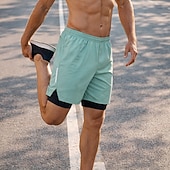 olcso Futóshortok-Férfi Kratke hlače za trčanje Sportos rövidnadrág Sport rövidnadrág Zsebek 2 az 1-ben Linerrel Rövidnadrágok Napi Szabadtéri Sport Nyár Gyors szárítás Nedvességelvezető Légáteresztő Edzőterem edzés