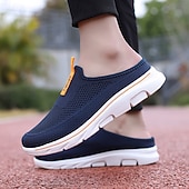 voordelige Herenklompen &amp; instappers-Marineblauwe instapsneakers van mesh voor heren – lichtgewicht, ademende wandelschoenen voor dagelijks gebruik.