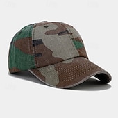 preiswerte Baseballkappe für Herren-Herren Baseballkappe Weiß Gelb Baumwollmischung Drucken Sport &amp; Outdoor Lässig Militär Lässig Täglich Outdoor Tarnung Sonne Sonnenschutz